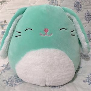 Squishmallow teal, turquoise bunny! 8inch